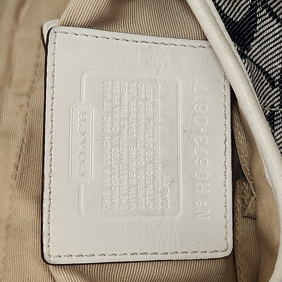 Coach Y2K Soho shoulder bag monogram canvas buckle closure braided strap Navy - Picture 14 of 16